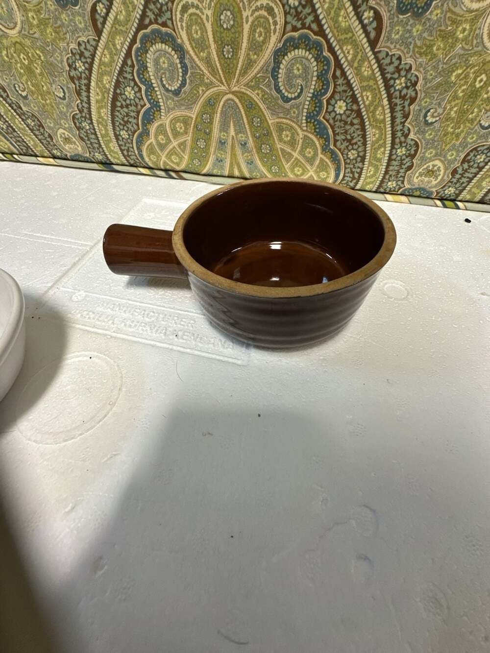 Nelson McCoy Brown Drip Open Onion Soup Bowl